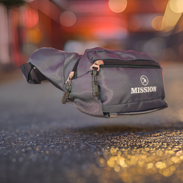 Waist Travel Dark Shiny Grey Bag Waist Travel Dark Sh...